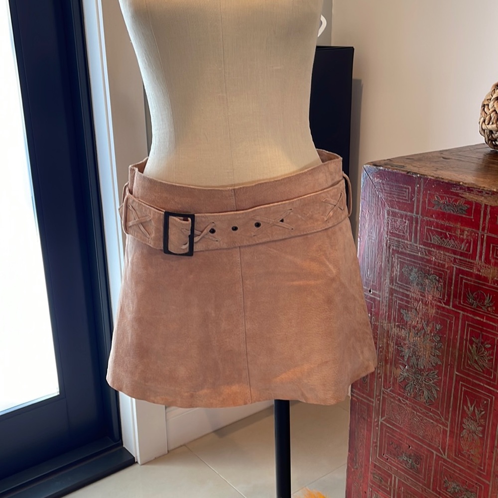 Arden B vintage suede mini skirt 4